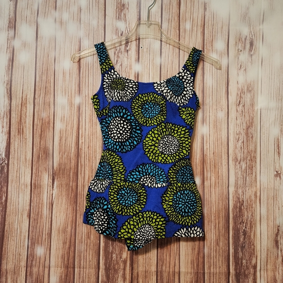 Swim Vintage 6s Flower Power One Piece Romper Swimsuit Hippie Poshmark